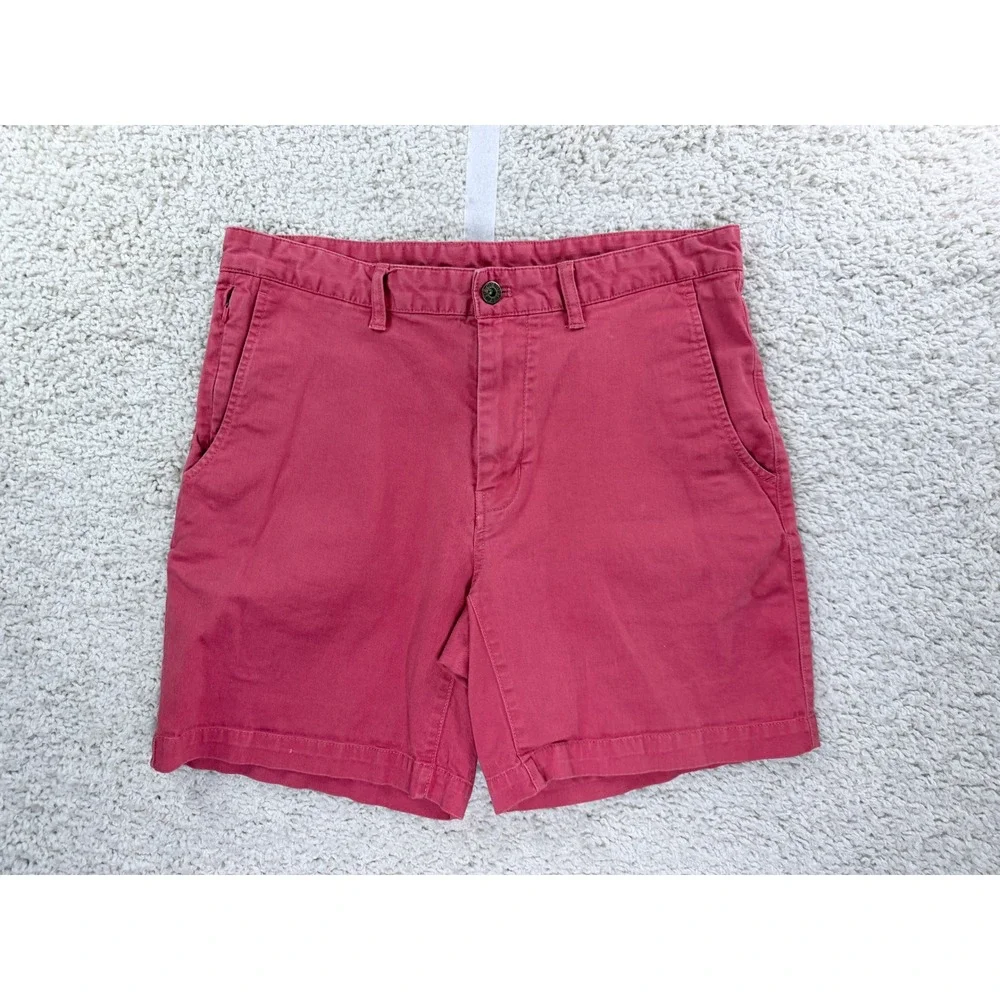 The North Face Chino Shorts Mens 32 Salmon Good Cotton Side Zip Pocket